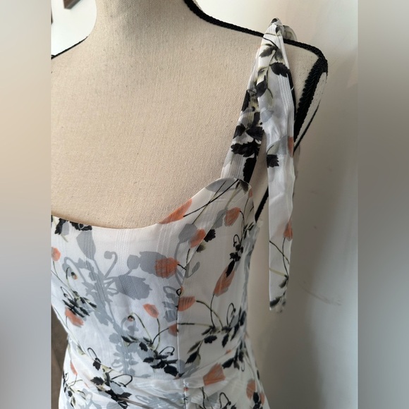 Saints + Secrets M Floral White and Black Dress - Picture 2 of 8